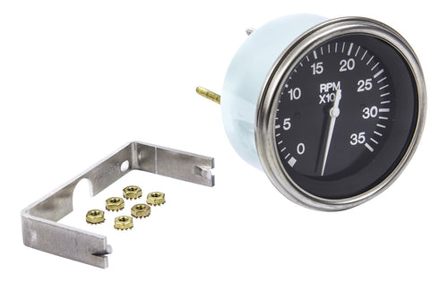 Sierra International Heavy Duty Signaflex Electric Tachometer, 0-3500 RPM Dial Range, 3"