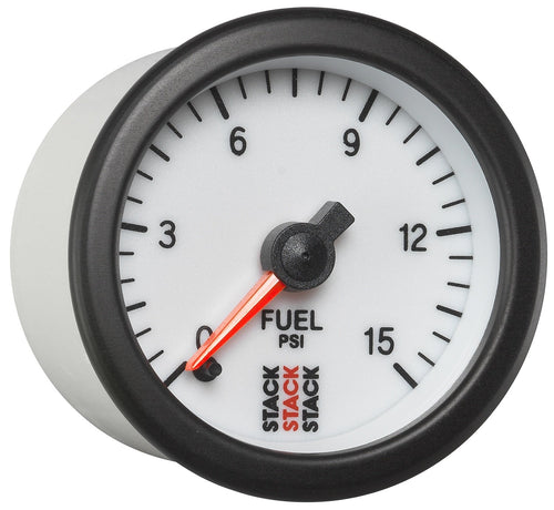 AutoMeter Gauge ST3354, Fuel Press, Pro Stepper Motor, 52Mm, Wht, 0-15Psi, 1/8" Nptf Male