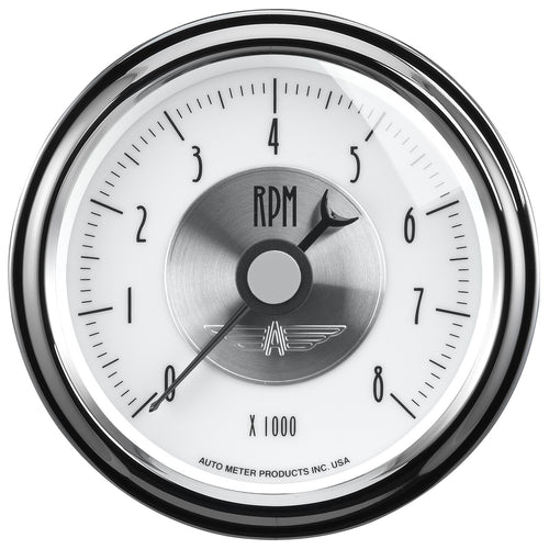 Auto Meter Prestige Pearl 3-3/8" Electric in-Dash Tachometer (0-8,000 RPM, 85.7mm)
