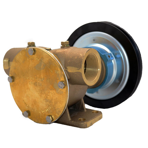 F8B-5 Johnson Pumps 1 1/4-Inch NPT Electric Clutch Pump with 12V 2XB Pulley