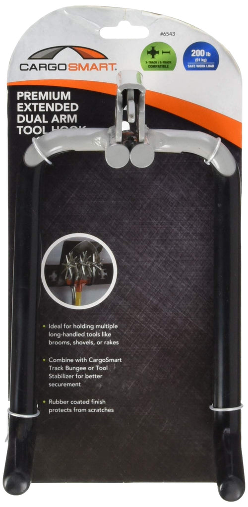 Extended CARGOSMART Dual Arm Tool Hook - Grey Powder Coat 1 Pk