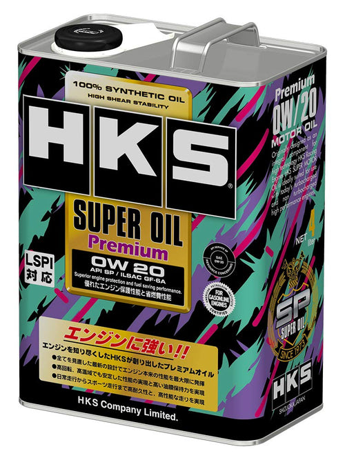 Premium HKS SUPER OIL API SP/ILSAC GF-6A 0W20 4L