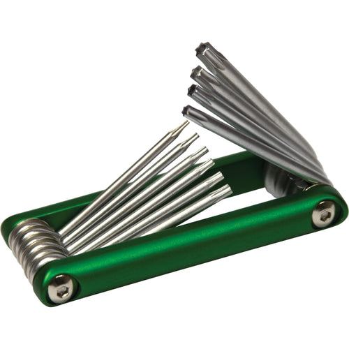 10-Piece Performance Tool Aluminum Folding Star Hex Key