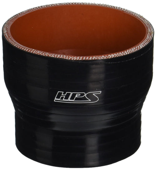 HPS Silicone HTSR-275-325-BLK High Temperature 4-ply Reinforced Reducer Coupler Hose, 50 PSI Maximum Pressure, 3" Length, 2-3/4" > 3-1/4" ID, Black