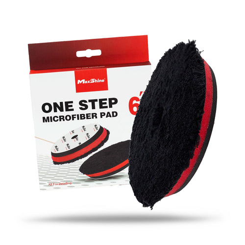 6” Maxshine Microfiber One-Step Polishing Pad | EVA Foam with Hook & Loop Backing for Fast Pad Changes & Uniform Pressure | Compatible with DA & Rotary Polishers | Paint Correction & Swirl Removal