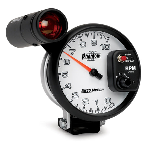 Auto Meter Phantom II 5" 10000 RPM Shift-Lite Tachometer 7599