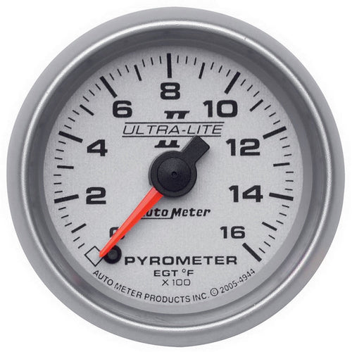 Auto Meter Ultra-Lite II 2-1/16" 0-1600 F Full Sweep Electric Pyrometer 4944