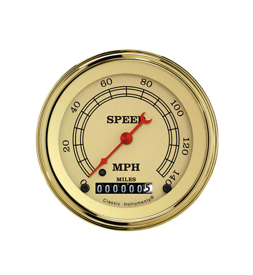 Vintage Classic Instruments VT55GLC 3In Speedometer 140 Mph