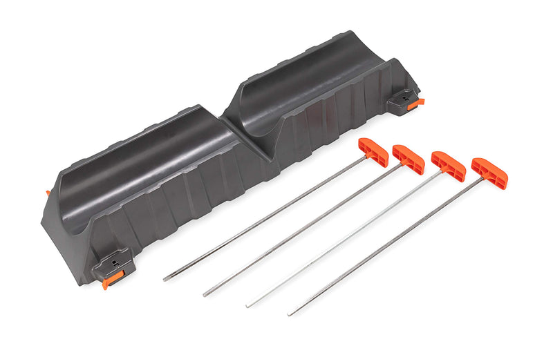 Camco Sewer Hose Support Kit Rhino/RV Camper - Provides over 15-Inches of Elevation - Supports Up to 3-Feet of RV Sewer Hose - Includes Adjustable Stakes (39015)