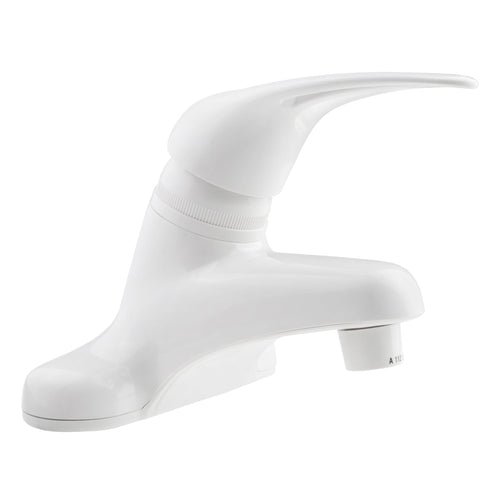 Dura Faucet RV DF-PL100-WT Single Lever Bathroom Faucet (White ABS Plastic)