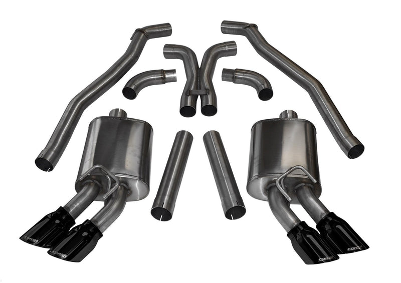 Cat-Back Exhaust System CORSA 14971BLK with X-Pipe