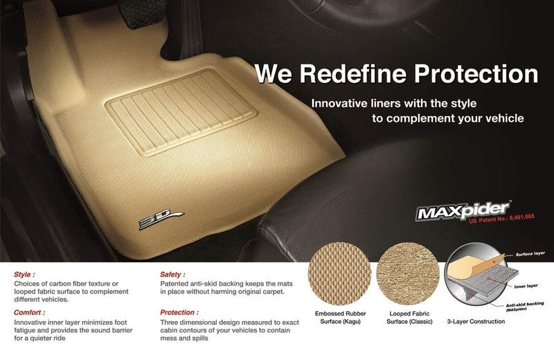 3D MAXpider Kagu Custom Fit Cross Fold Cargo Liner (Black) Compatible with Jaguar F-Pace 2017-2026- Cargo Liner