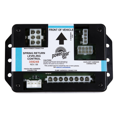 Lippert RV Leveling Control Module for 3-Valve Spring Return Jack with Remote Level, Connects to Complete System, Touch Pad and Auxiliary Harness Connector - 1010001284 Power Gear