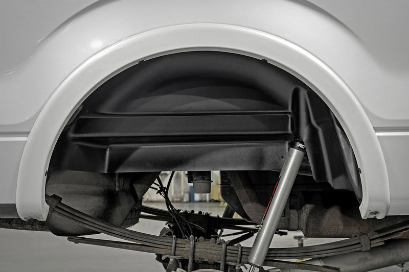Rough Country Rear Wheel Well Liners for 2WD/4WD Ford F-150 (2004-2014) - Heavy-Duty Rear Fender Liners for Mud & Debris Protection, Made in USA