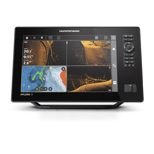 Humminbird GPS Fish Finder XPLORE 12, MEGA Side Imaging+ & HD Touchscreen (Control Head Only)