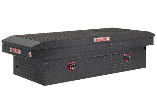 Weather Guard Saddle Box Model 117-6-04, Aluminum, Full Extra Wide, Gunmetal Gray, 14.4 cu ft