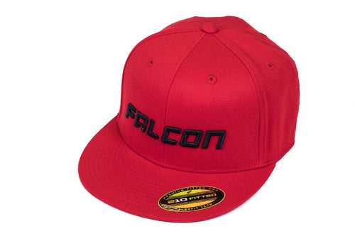 Premium Flexfit Falcon Hat, Flat Visor Red - Small/Medium
