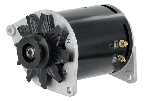 PowerGEN Powermaster 82158-2 Alternator (Ford Black 90A 12V T-Bird 1958-'63 w/Lamp Term w/Step Pulley for 3/8" Belt), 1 Pack