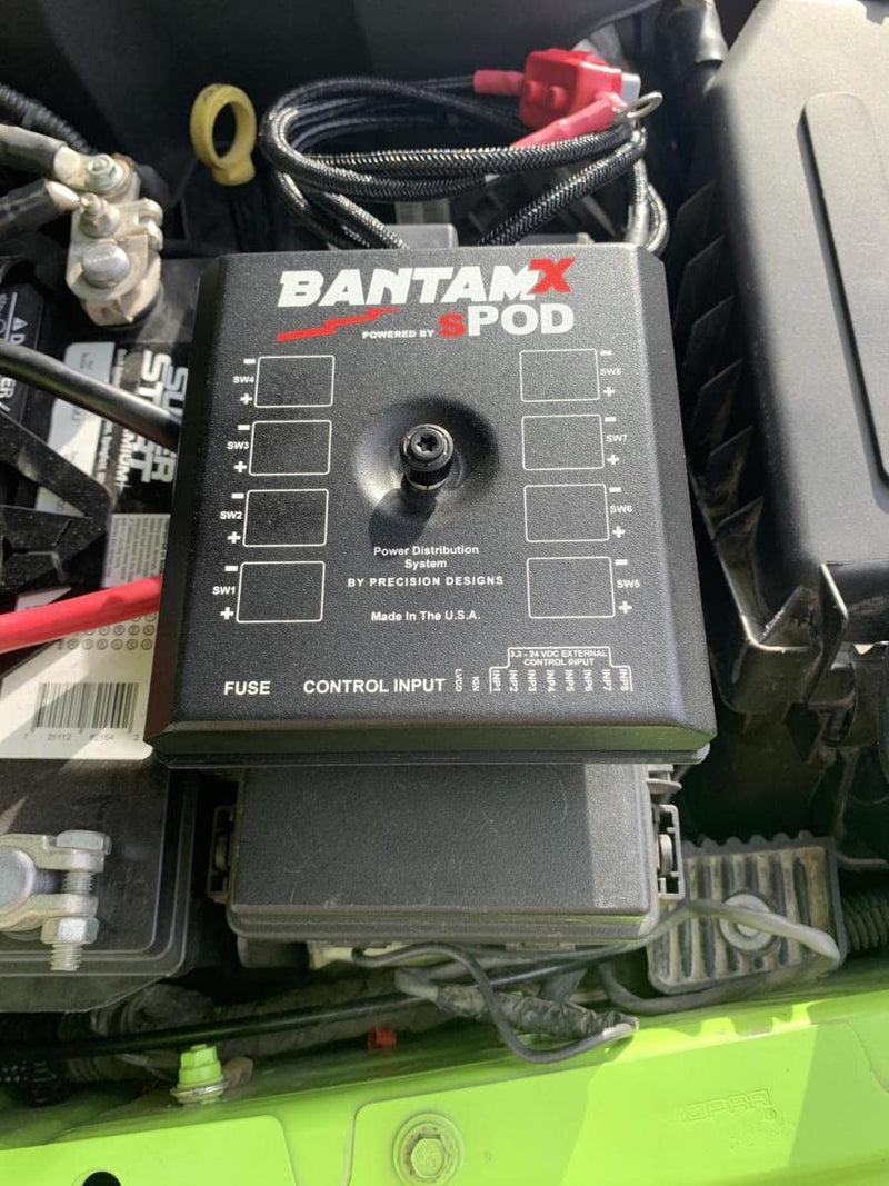 BantamX sPOD 8 Circuit Power Management System with HD 8-Switch Control Panel - Universal Fit Universal Fit for Off-Road 4x4, Trucks, SUV's, Vans, and Wranglers (84-inch Battery Cable)