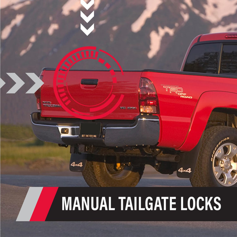 Pop & Lock PL5400 Manual Black Tailgate Lock with Bolt Codeable Technology for Toyota Tacoma