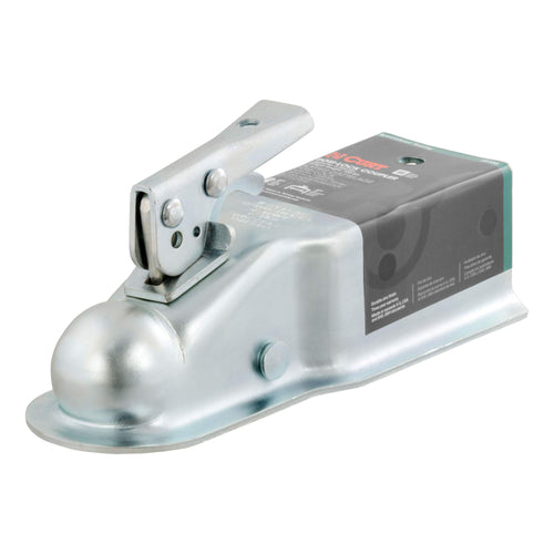 CURT Straight Tongue Trailer Coupler for 2-In Hitch Ball, 3-Inch Channel, 5,000 lbs