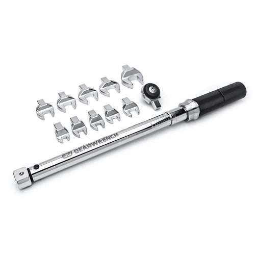 12 Pc. GEARWRENCH 3/8" Drive SAE Open End Interchangeable Torque Wrench Set - 89452