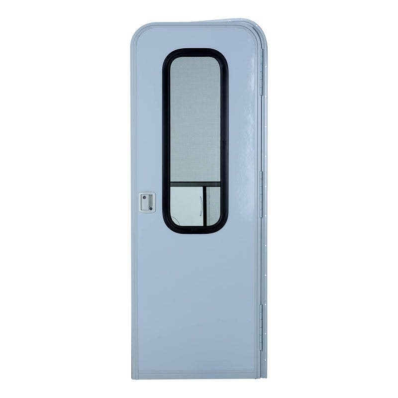 Lippert Upgraded RV Radius Entry Door with Right Hinge and Screen Door