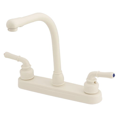 8" Empire Faucets U-YBB800RSB Kitchen Faucet with Hi-Rise Spout & Teapot Handles - Biscuit