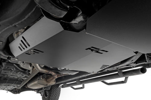 Catalytic Converter Shield Rough Country for Toyota Tundra 2WD/4WD (2022-2025) - Anti Theft Skid Plate, 14-Gauge Steel, Bolt-On Protection & Powder-Coated Finish