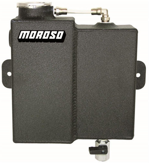 Dual Coolant Moroso Expansion and Recovery Tank, Black Powder Coat 63775