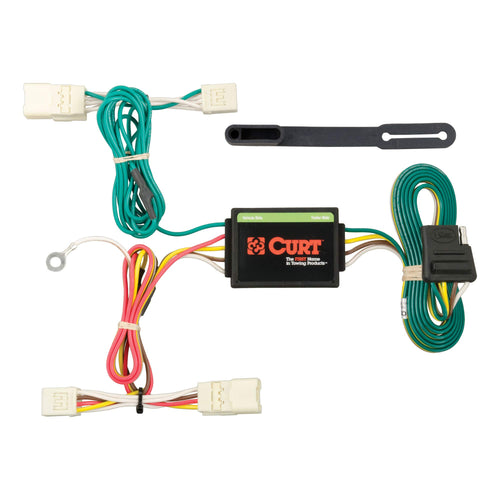 CURT 56223 Custom Vehicle-Side 4-Pin Trailer Wiring Harness, Fits Select Mitsubishi Mirage, G4 Black