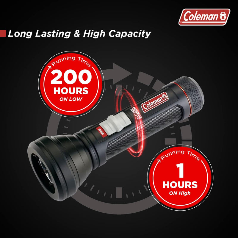 LED Coleman Flashlight | 325 Meter Flashlight with BatteryGuard