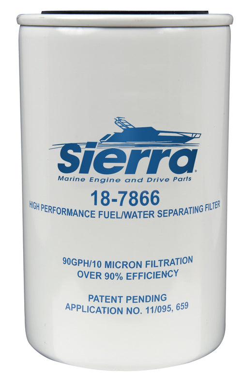 18-7866 Sierra International 10 Micron, High Capacity Fuel Water Separator Filter for Yamaha MAR-FUELF-IL-TR, Medium