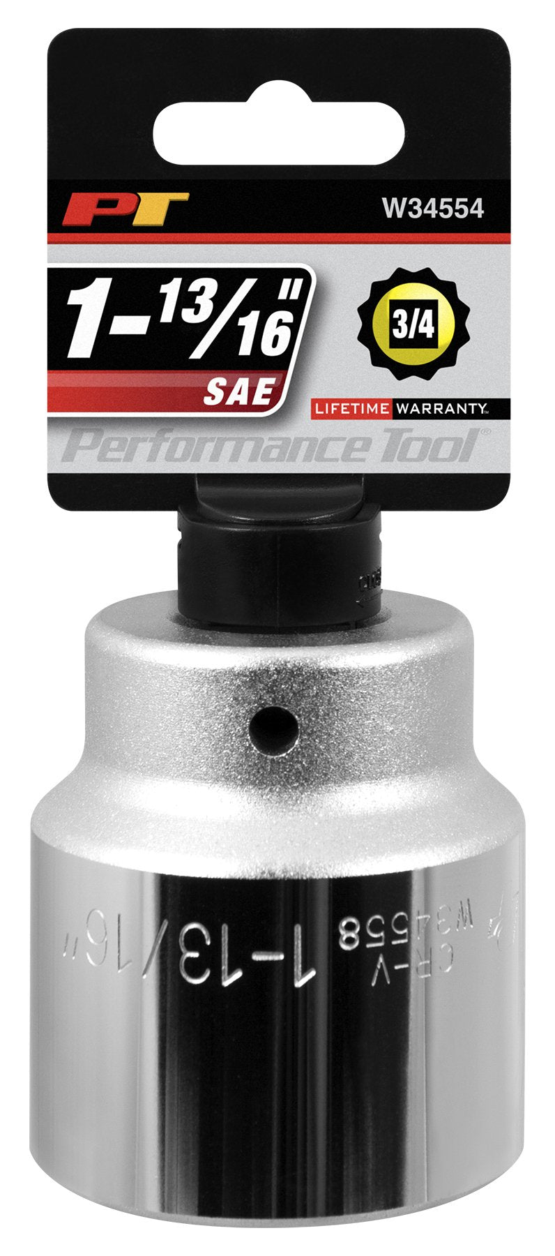 W34558 Performance Tool 3/4-Inch Drive 12-Point SAE Standard Socket, 1-13/16-Inch