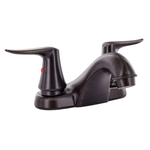 4" VALTERRA Deck Lav Rubbed Bronze Faucet 2-Lever Handle