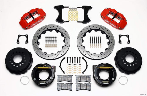 Rear FNSL4R P-Brk Kit,12.88", Drilled, Red