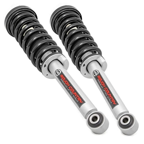 4" Rough Country N3 Loaded Lifted Struts for 2009-2013 Ford F-150 4WD - 501054, Silver