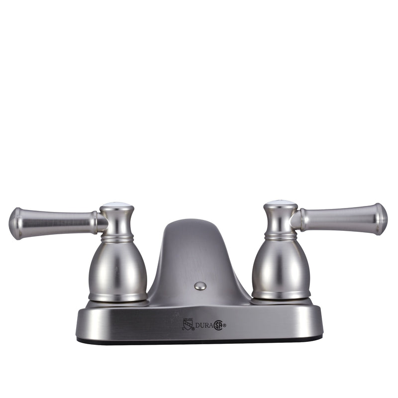 Dura Faucet RV Bathroom Faucet DF-PL700L-SN with Classical Hot and Cold Handles (Brushed Satin Nickel)