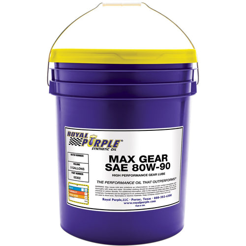 Max Gear Royal Purple 05302 80W-90 High Performance Synthetic Automotive Gear Oil - 5 gal.