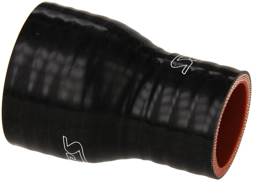 HPS Silicone HTSR-125-175-BLK High Temperature 4-ply Reinforced Reducer Coupler Hose, 100 PSI Maximum Pressure, 3" Length, 1-1/4" > 1-3/4" ID, Black