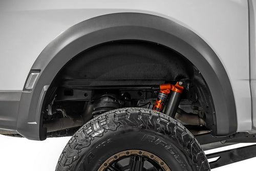 Rear Wheel Well Liners Rough Country for Ford F-150 Raptor 4WD (2021-2025) - Heavy-Duty Rear Fender Liners for Mud & Debris Protection, Made in USA