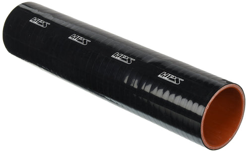 HPS Silicone HTST-238-BLK High Temperature 4-ply Reinforced Tube Coupler Hose, 60 PSI Maximum Pressure, 12" Length, 2-3/8" ID, Black