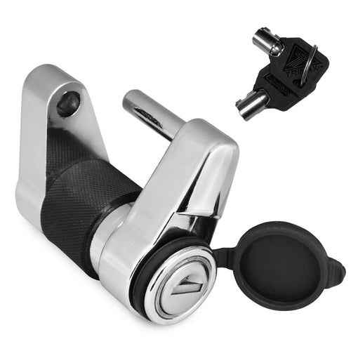 TMC10 – Trimax – 7/8" Key Coupler Lever/Door Latch Lock – Machine-Forged Chrome Steel, Protective Rubber Bumper, Weatherproof Cap, Anti-Theft Security