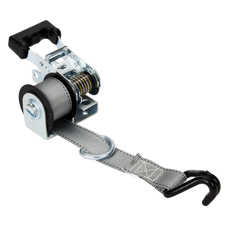 1.5" x 8’ Keeper Mountable Rack Ratchet Tie Down with 500 lbs. Working Load Limit, Ladder and Pipe Rack Straps