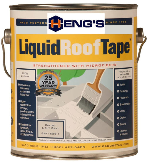 1 Gallon HENG'S INDUSTRIES Gaco Silicone Liquid Roof Tape HGF1625-1
