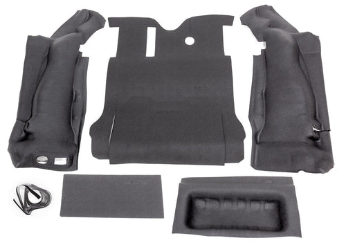 Jeep Bedtred - Bedrug | 2007 - 2010 Jeep Wrangler JK UNLTD 4 Door, Cargo Liner w/ Tailgate & Tub Liner | Grey - 5 pc. | BTJK07R4