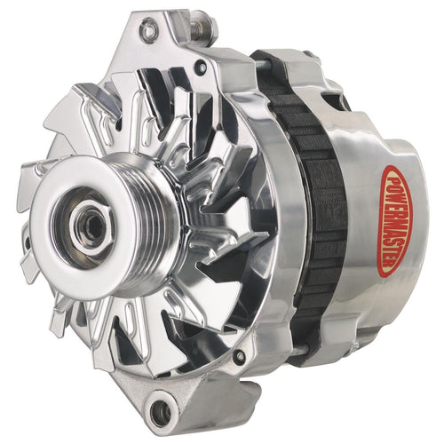 Alt GM CS130 Powermaster Polish 105A 6 grv Pulley Str MTG 6.14" 1-Wire or OE Hookup