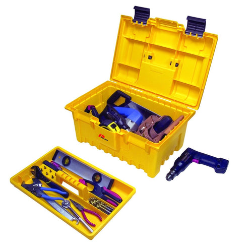 Power Tool Box Plano with Lift-Out Tray 19" Yellow