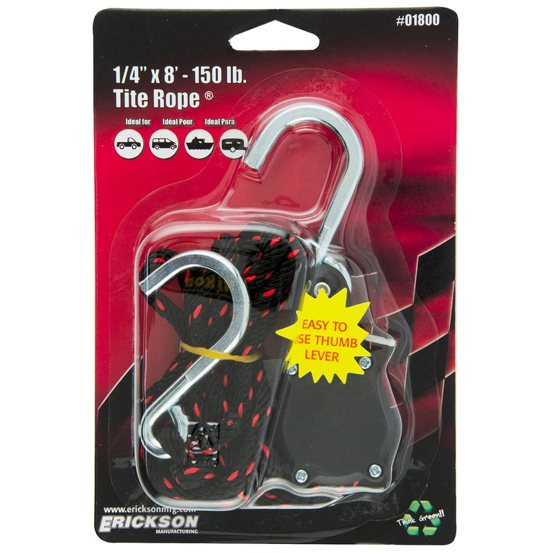 Ratchet Fastening Erickson Cable 8' - 150 lbs