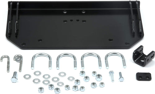 Center Plow Mount Kit WARN 102770 for Yamaha Grizzly and Kodiak , Black